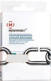 Пластырь бактерицидный Мультипласт сильная фикс N20 (ткан белый)