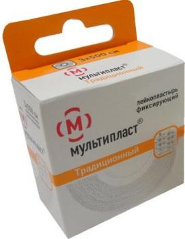 Пластырь Мультипласт традиционный 1х500см (ткан)