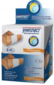 Пластырь бактерицидный Унипласт натуральный 6х10см (ткан)