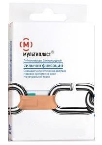 Пластырь бактерицидный Мультипласт сильная фикс 2,5х7,2см