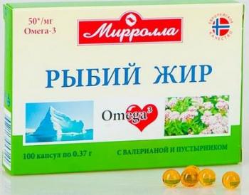 Рыбий жир валериана-пустырник капс. 0,37г N100
