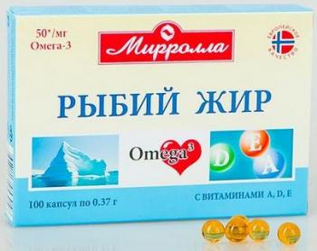 Рыбий жир вит АЕД капс. 0,37г N100