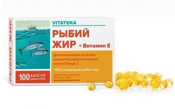 Витатека рыбий жир капс. вит Е 0,37г N100