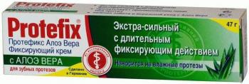 Протефикс крем фиксирующий д/зубных протезов экстра-сильный алоэ вера 40мл (47г)