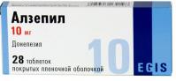 Алзепил таб. п.п.о. 10мг N28