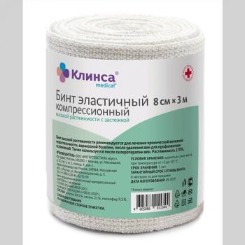 Бинт эластичный интекс ВР 3мх8см (застежка)
