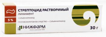 Стрептоцида растворимого линимент 5% 30г
