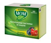 Доктор мом растительные пастилки от кашля ягодные N20