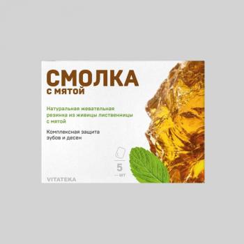 Витатека смолка жев лиственничная мята 0,8г N5