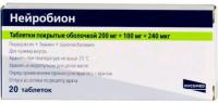 Нейробион таб. п.о 200мг+100мг+0,2мг N20