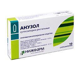 Анузол супп. рект. N10