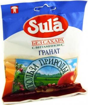 Леденцы зула с вит С б/сахара гранат 60г