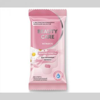 Салфетки влажные д/интим гигиены ромашка-молочная к-та биси (beauty care) N20