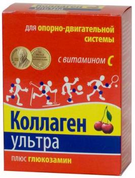 Коллаген ультра+глюкозамин пор. 8г N7 (вишня)