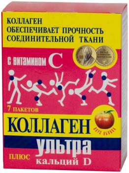 Коллаген ультра+кальций-D пор. 8г N7 (яблоко)