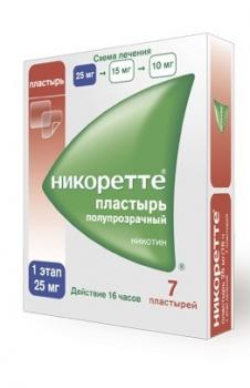 Никоретте ТТС 25мг/16 ч N7 (1 этап)