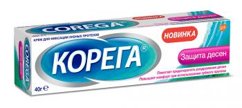 Корега крем д/фиксации зубных протезов защита десен 40г