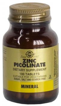 Солгар пиколинат цинка 22мг таб. 300мг N100