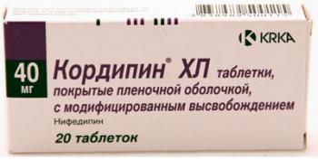 Кордипин XЛ таб.пролонг.п.п.о. 40мг N20