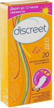 Прокладки ежедневные Дискрит мультиформа N20 део летняя свежесть