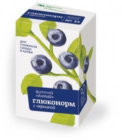 Фиточай Алтай N11 глюконорм с черникой 2г N20