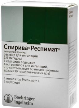 Спирива Респимат р-р д/ингал. картридж 2,5мкг/доза 60доз 4мл N1 (с ингалятором)