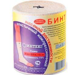 Бинт эластичный СР 3мх10см интекс (застежка)