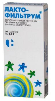 Лактофильтрум таб. 120мг+355мг N30