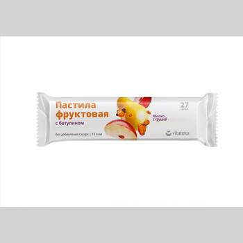 Витатека пастила фруктовая яблоко-груша 27г