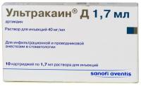Ультракаин Д р-р д/ин. 40мг/мл 1,7мл N10 (картридж)