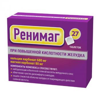 Ренимаг антацидин таб. жев 1250мг N27