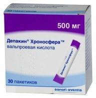 Депакин Хроносфера гран. пролонг. высвоб. 500мг N30