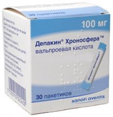 Депакин Хроносфера гран. пролонг. высвоб. 100мг N30